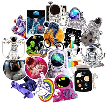 10/30/50PCS Outer Space Shuttle Astronaut Graffiti Stickers DIY Car Bike Luggage Phone Guitar Waterproof Cool Stickers for Kid