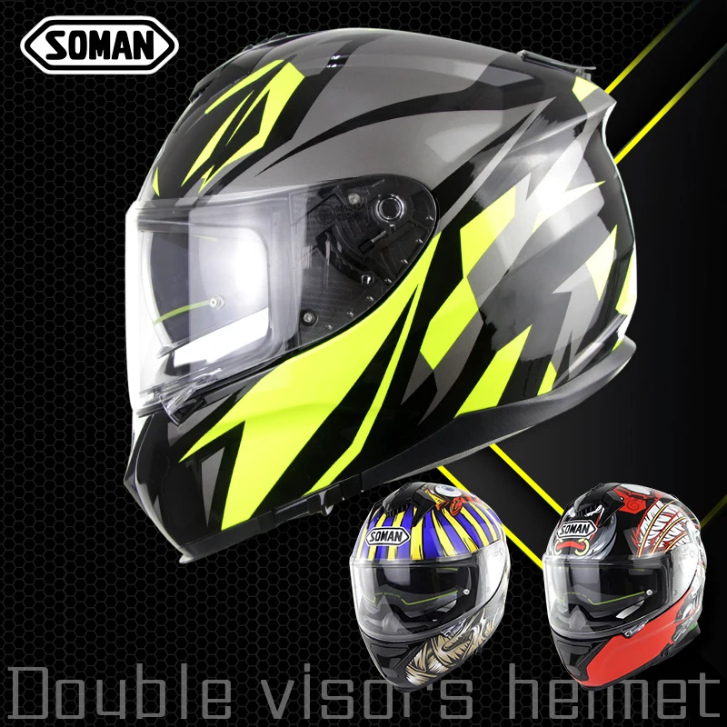 Уход за кожей лица мотоциклетный шлем моющиеся накладки с Двойной объектив