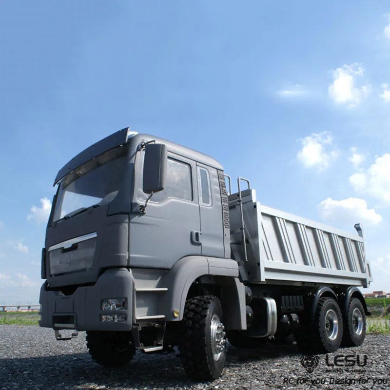 1/14 RC LESU MAN 6X6 гидравлический самосвал Металлическое шасси | Игрушки и хобби