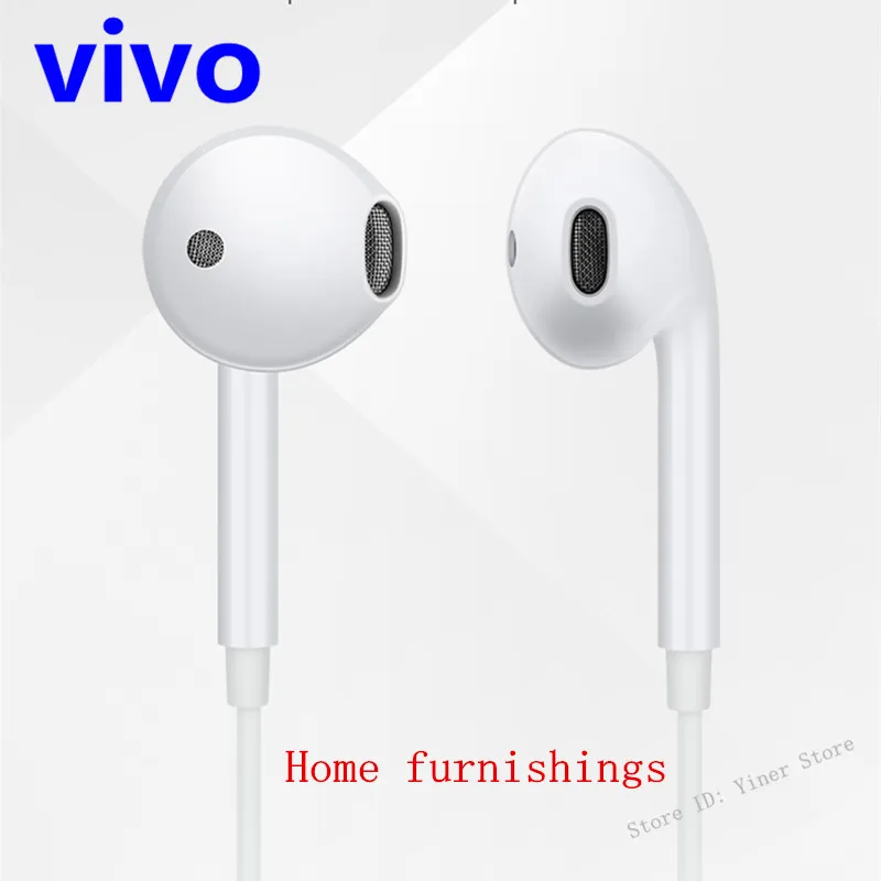 

Vivo XE160 earphone wired headset Earplugs with microphones white half in-ear wear comfortable original 3.5 mm jack
