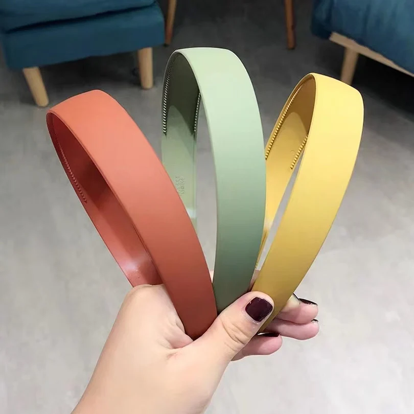 Женский ободок для волос Haimeikang широкий с матовым покрытием однотонный на осень и