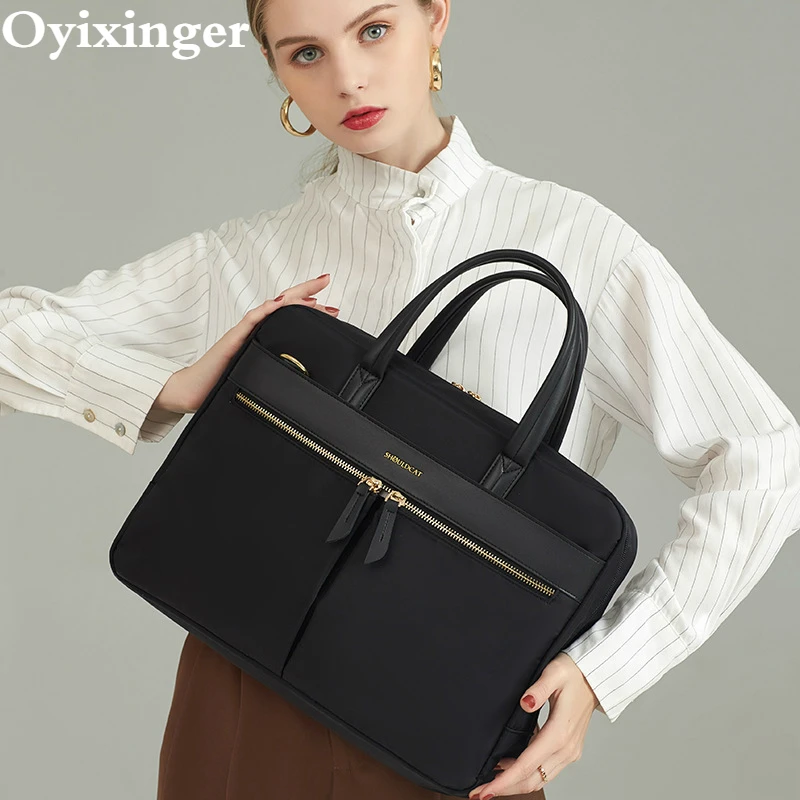 

OYIXINGER Women's Laptop Bag Business Messenger Tote Bags For Female Leisuire Shoulder Bag Laptop Bags For 13 14 15 Macbook Hp