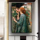 Художественный постер Джон Вильям Уотерхаус на холсте, картина маслом Моя милая Роза, портрет для домашнего декора, без рамки