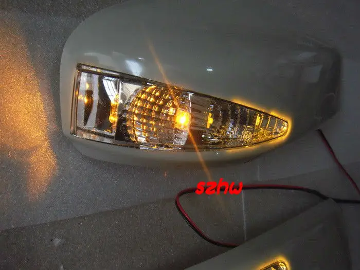 Светодиодный зеркало заднего вида с крышкой чехол для Honda City 2008 2012 желтый