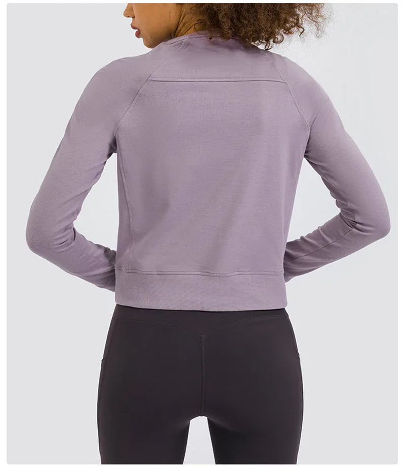 New Women Loose Casual Sports Long Sleeve Sweatshirt Fitness Running Clothing Yoga Shirt Thick Warm Casual Loose Gym Training
