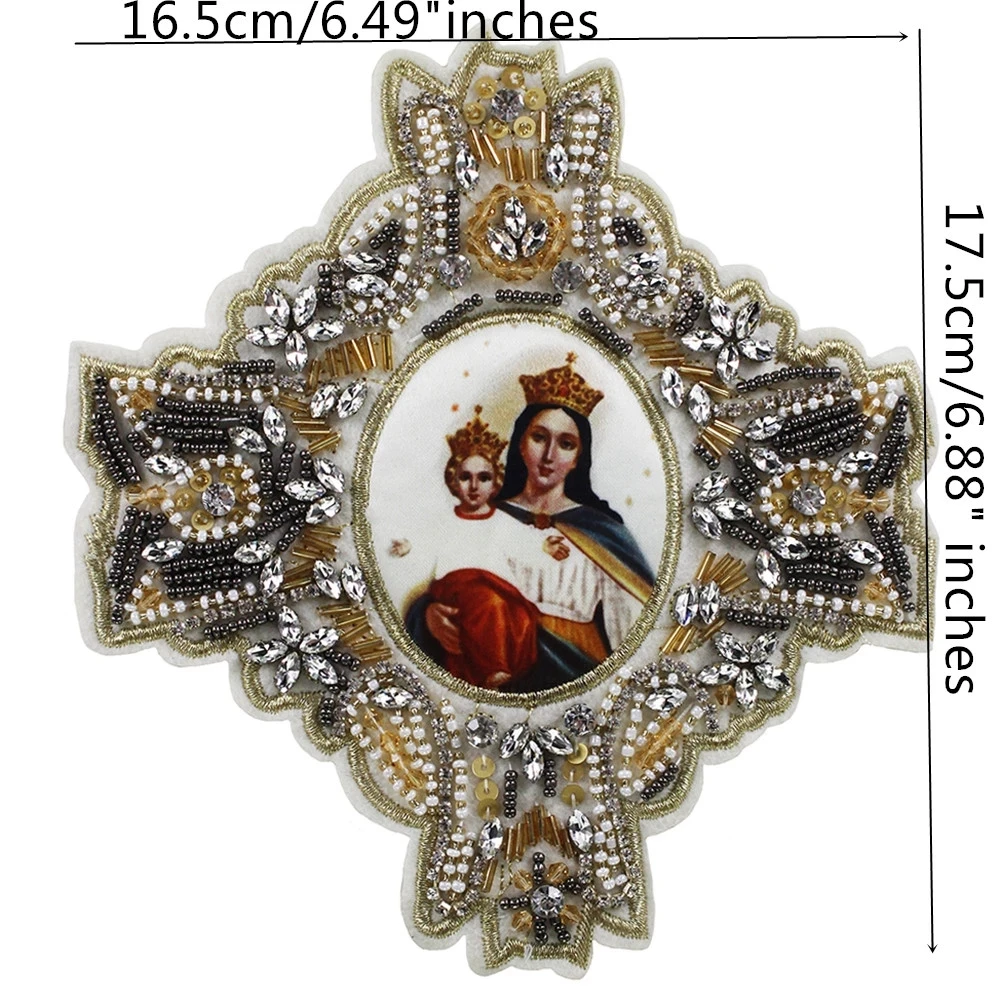 Вышивка ручной работы Королева Мэри стразы бусины ткань одежда сумка украшение