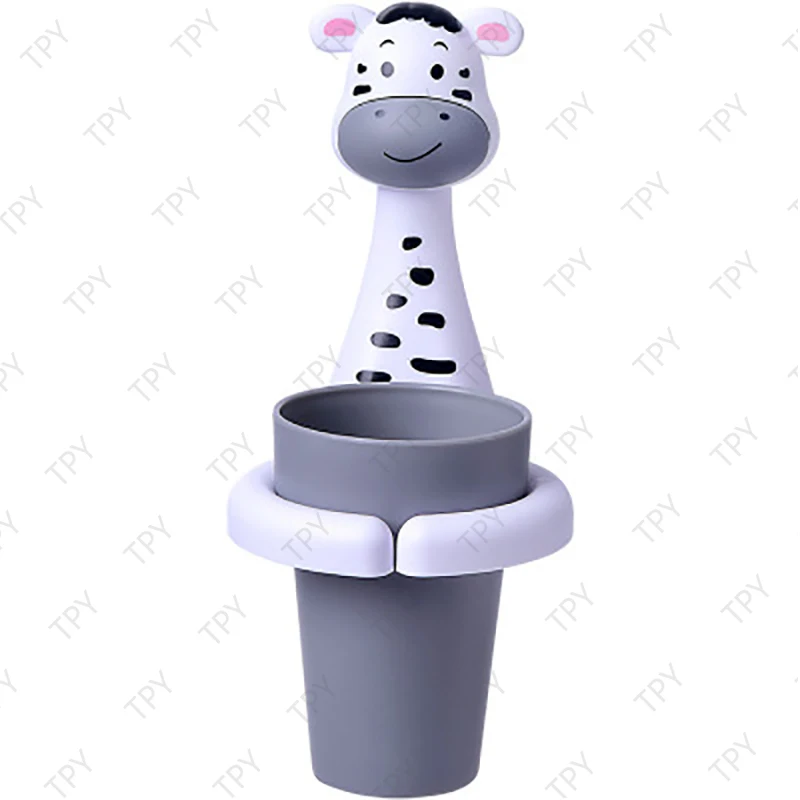 

Children's Toothbrush Holder Cup Suction Cup Toothbrush Rack Cartoon Cute Wall-mounted Bathroom Cup Holder Bathroom Organiser