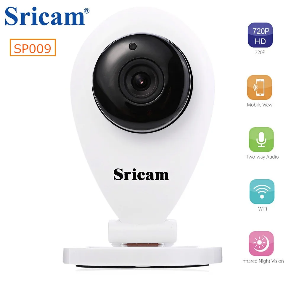 Оригинальная Sricam SP009 умная WiFi Беспроводная ip камера 720P HD CCTV двухстороннее аудио