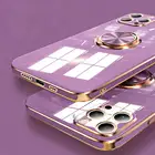 Чехол для iPhone 12 Pro Max, Магнитный чехол с кольцом-держателем для iPhone 12 Mini, 11 Pro, Xs Max, X, Xr, 7, 8 Plus, SE 2020, роскошное позолоченное покрытие