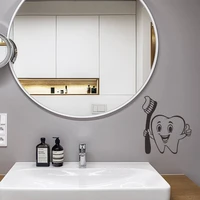 vinyl wall decal cartoon childrens dentistry teeth quote care your teeth dental clinic stickers murals art decor wallpaper