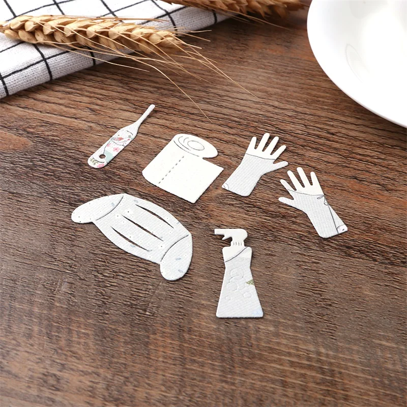 Металлические высечки милая детская одежда осьминог посуда сок стеклянный