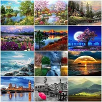 diy landscape diamond painting full roundsquare drill 5d cross stitch embroidery mosaic picture rhinestone decor home gift