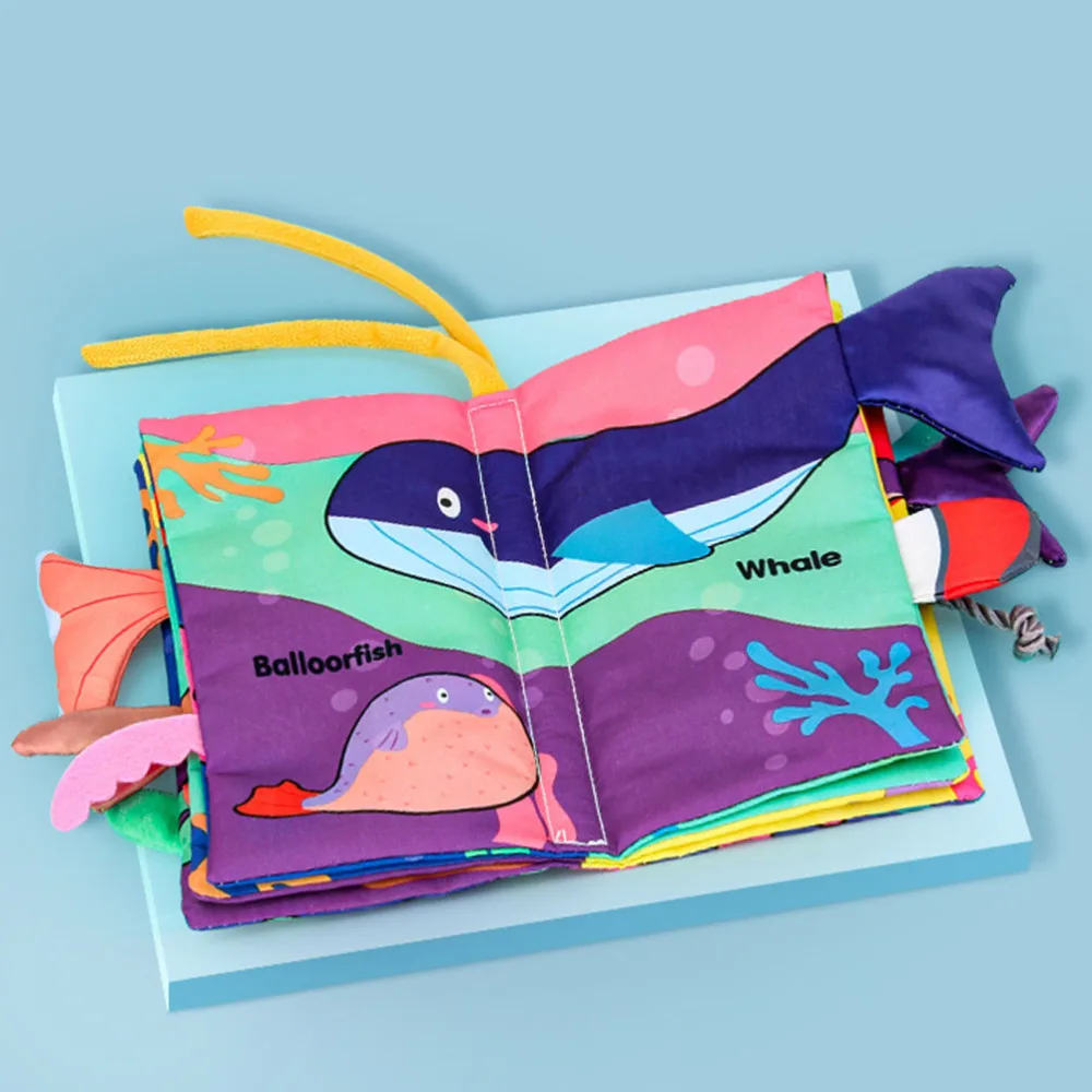 

1pc Baby Cloth Book Animal Tails Book Animal Cognition Book Educational