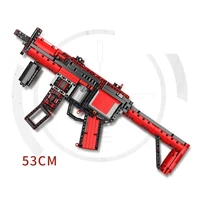 diy assembled toy electric rifle electric pistol military model collection children adult gun toy building block gun toy
