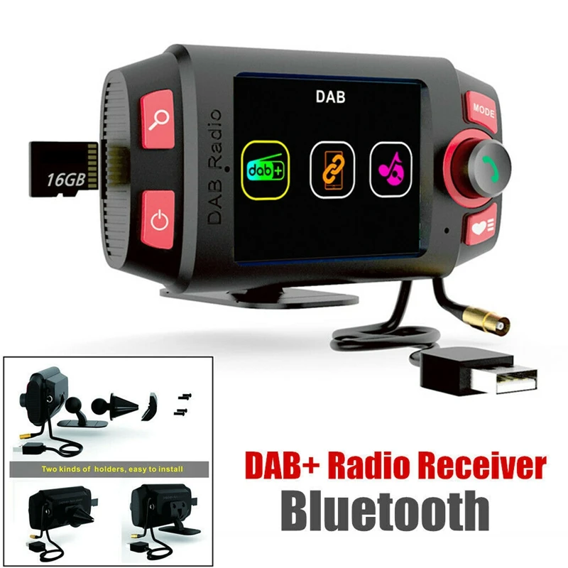 2.4Inch Car DAB+/DAB Radio Adapter FM Transmitter with Bluetooth Hands-Free and Music Playback Kit MP3 Player | Автомобили и