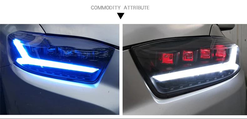 Автомобильный Стайлинг корпус передней фары для фары Toyota Highlander 2009 2010 2011 светодиодный фара Highlander ДРЛ фары дневного света