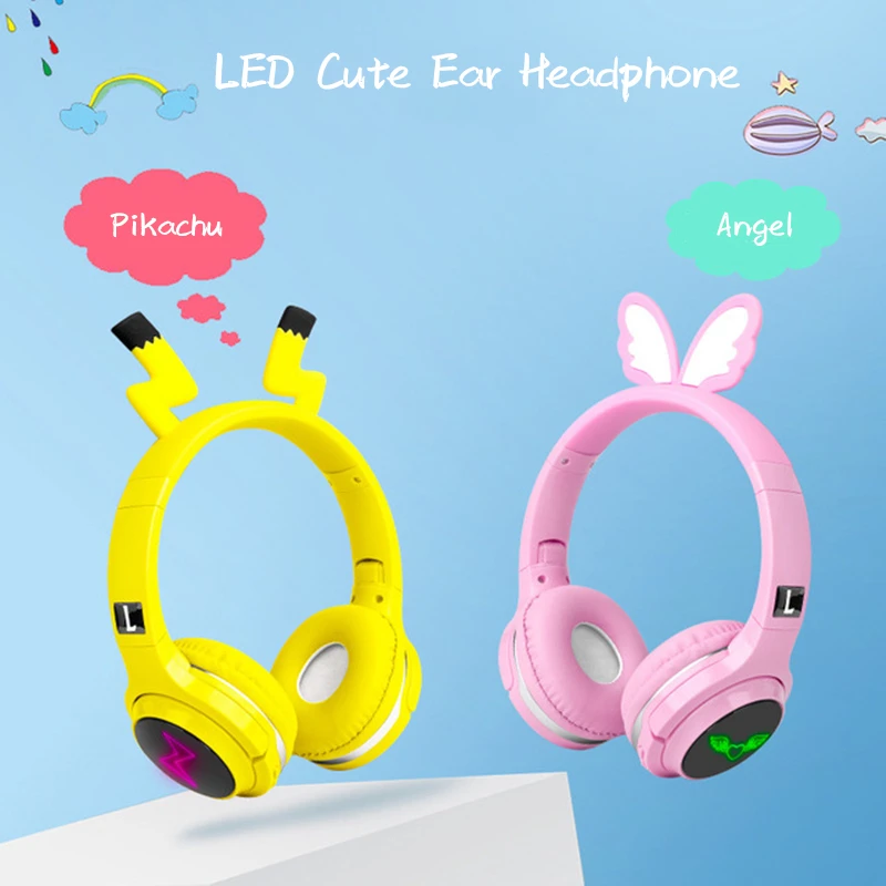 Детские складные стереонаушники с микрофоном и поддержкой TF карт Bluetooth 5 0 штекер 3