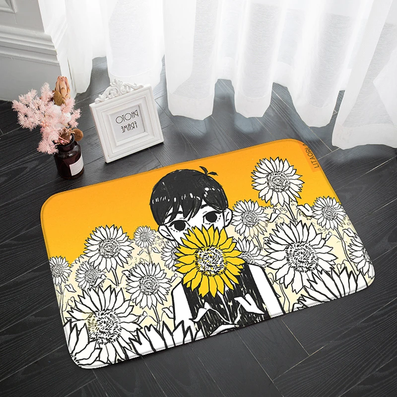 

Kitchen Floor Mat Omori Funny Bedroom Home Door Decor 1PC Vintage Entrance Mat Hallway Balcony Bathroom Non-Slip Rug Doormat