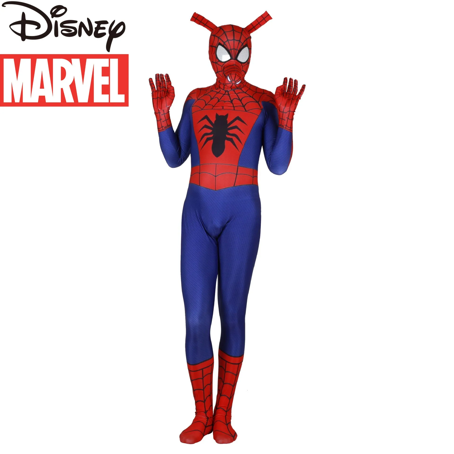 

Disney Marvel Spiderman Halloween Costume Cosplay Jumpsuit Digital Printed Spiderman Adult Children's Costume