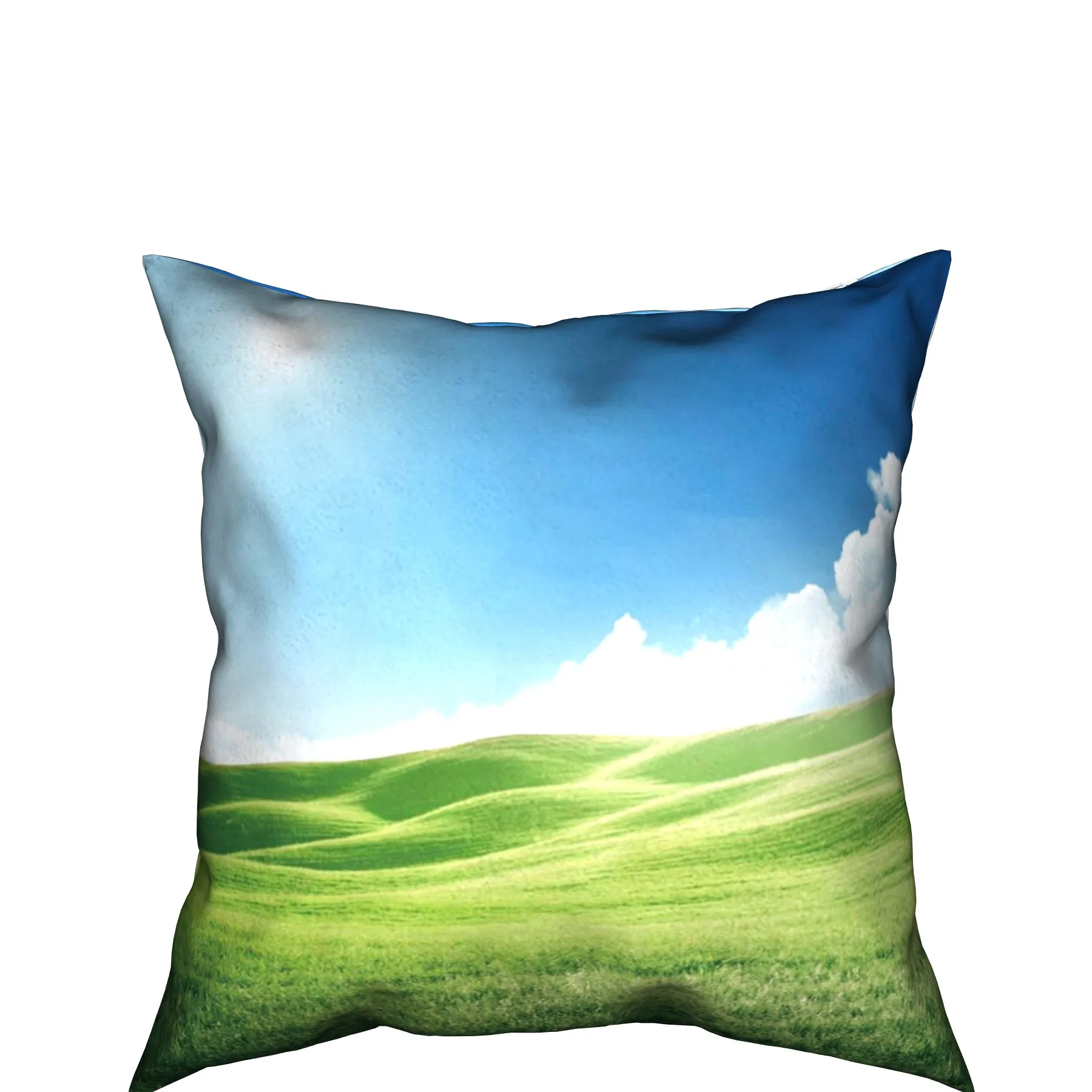 

Наволочка голубого неба с зеленой травой, декоративная подушка для гостиной, дивана, серия ландшафтов, домашний текстиль, садовый