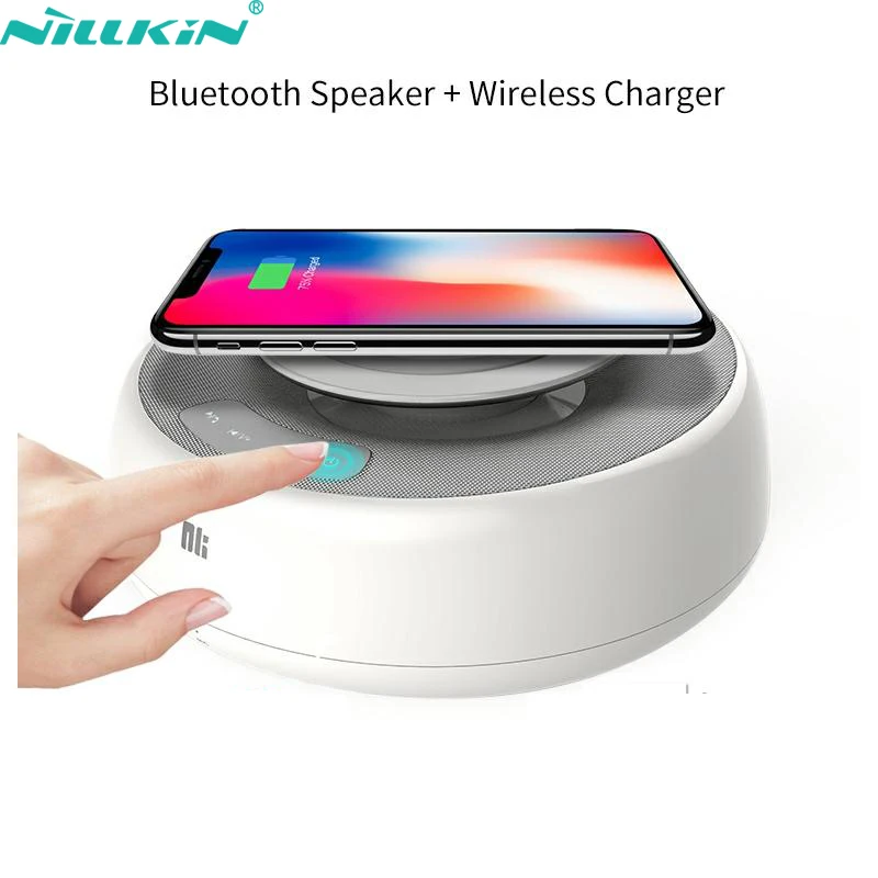 

NILLKIN Wireles Bluetooth Speaker Fast Wireless Charging Hi-Fi Sound Multifunctional Bluetooth Home Speaker for iPhone XS Max
