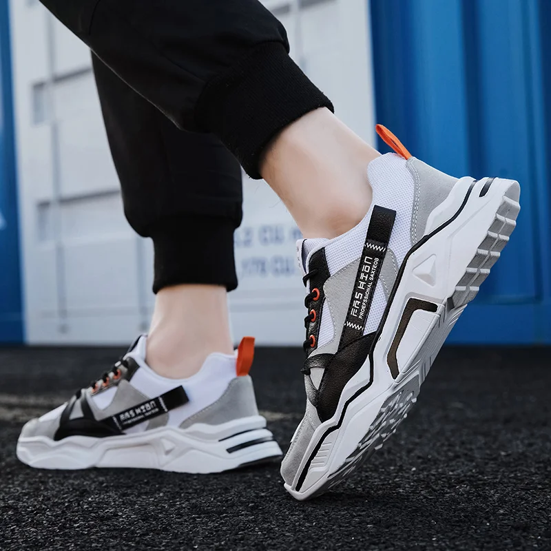 

Men casual shoes spring sneakers 2020 new mesh breathable lightweight tide shoes non-slip sports running fashion dad board shoes