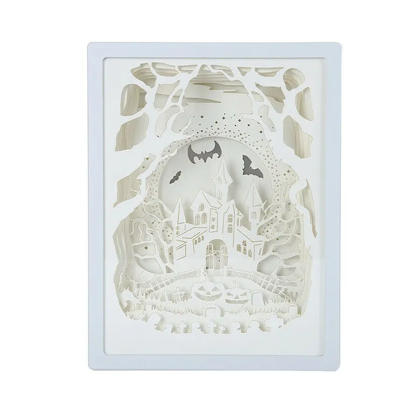 Хэллоуин Рождество Домашний Декор украшение стола украшения LED 3D бумажный