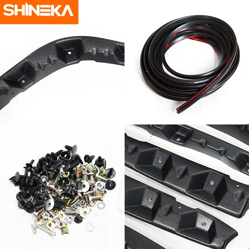 Брызговики SHINEKA для Jeep Wrangler JK 2007- колеса для бровей, брызговики, внедорожные аксессуары для Jeep Wrangler JK