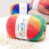 100gball knitting yarn rainbow wool balls diy thread hand knitted crochet shawl scarf thread manufacturer wholesale freeship