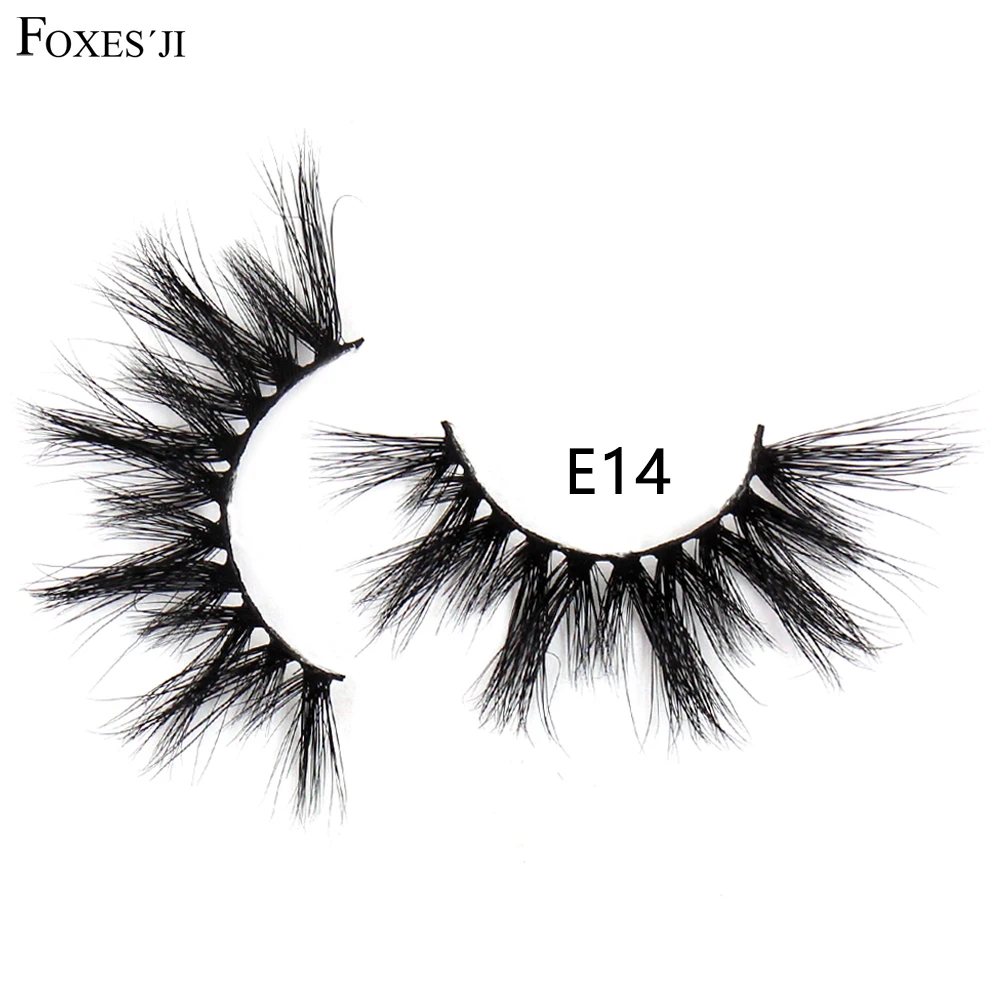 FOXESJI Mink Eyelashes Eyelash Extension Fluffy Soft Dramatic Long lasting 3D Lahes Mink False Eyelashes Faux Cils Full Lash E14