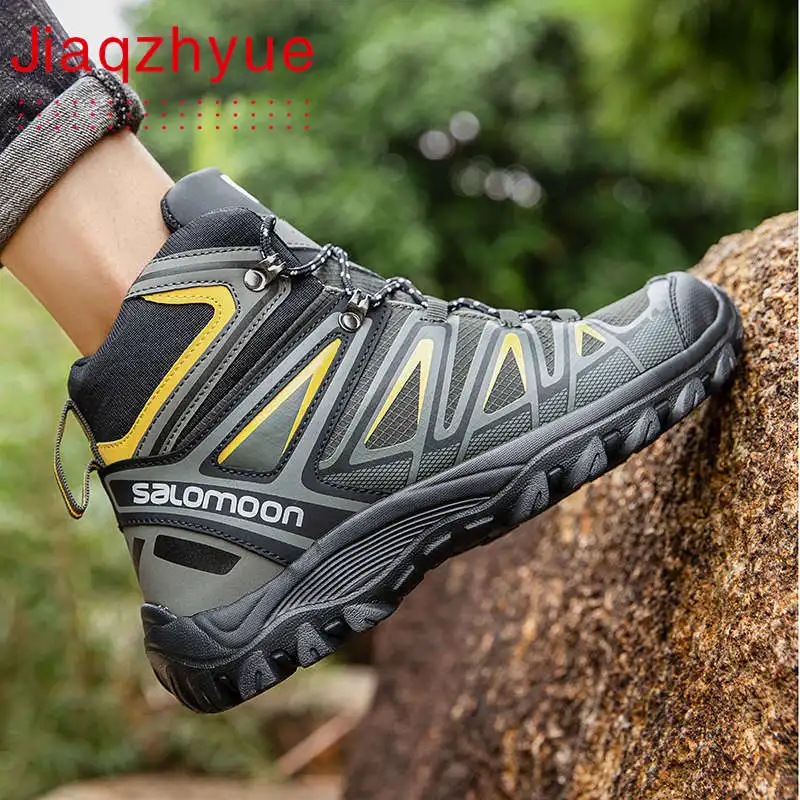 Легкие мужские кроссовки для бега на шнуровке тактические ботинки нескользящая