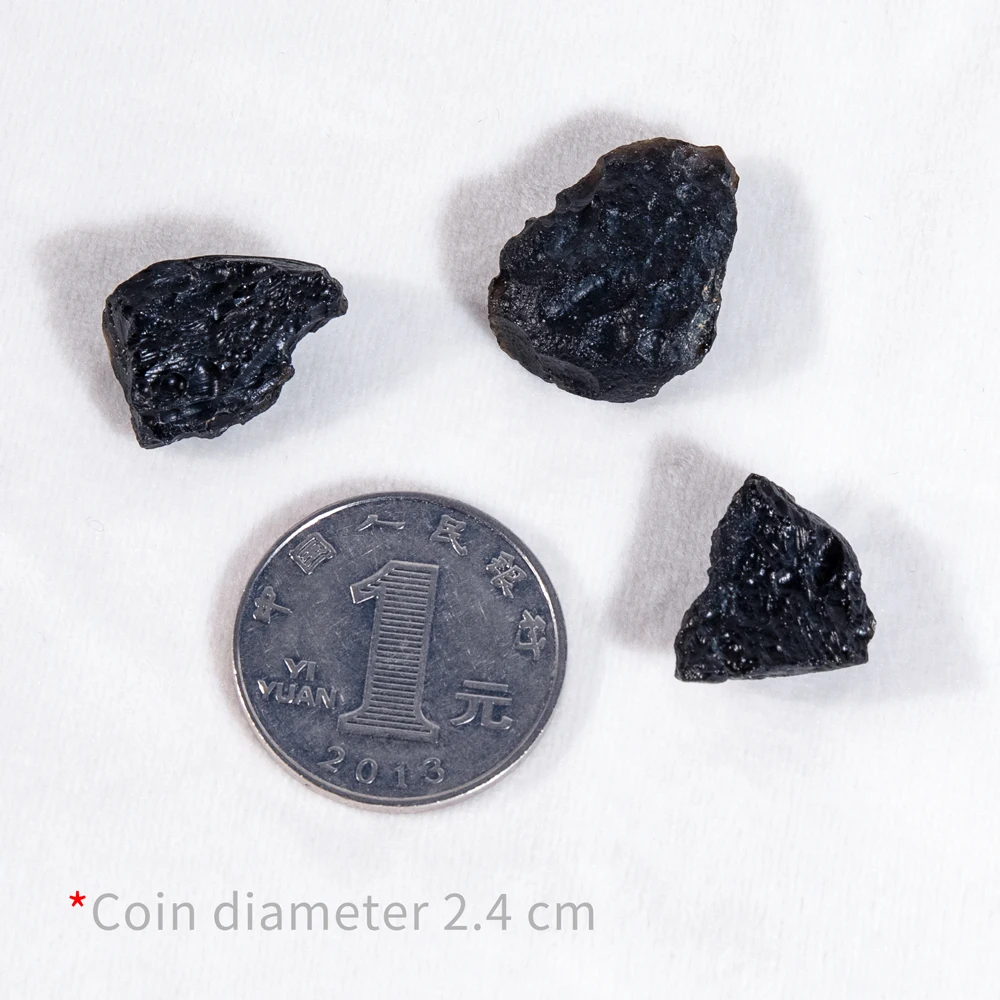 Черный метеорит в 1 коробке фрагменты Tektite Meteor из космического образца