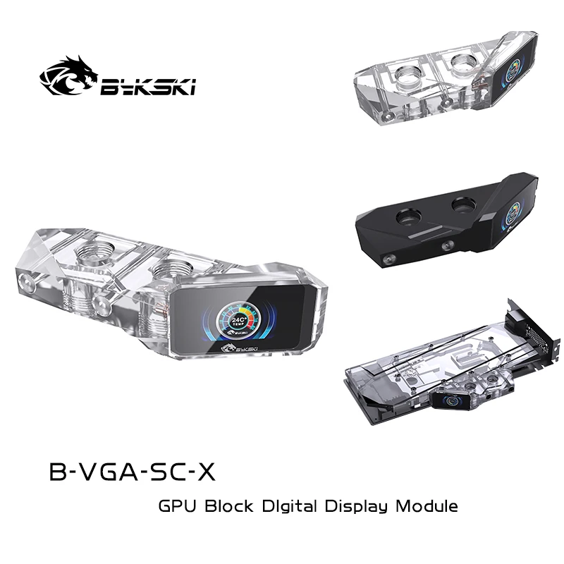 

Bykski B-VGA-SC-X термометр, OLED цифровое Дисплей, ЖК-дисплей цветной экран, для GPU воды блок мост Модуль взвешивания, горизонтальный вариант