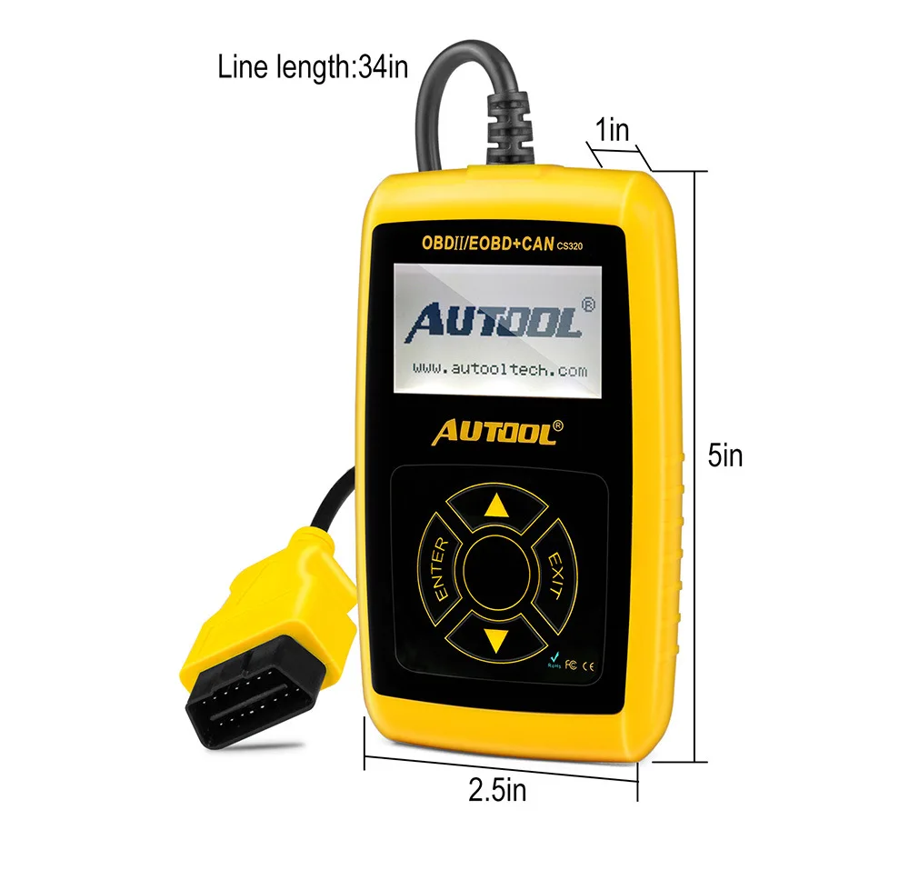 AUTOOL CS320 OBD2 автомобильный сканер OBD 2 II считыватель кодов автомобиля
