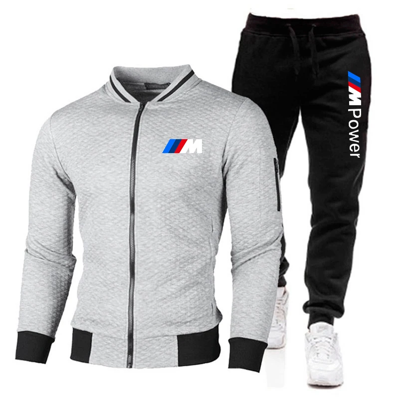 

2021 Brand Men Tracksuit 2 Pieces Men's Spring Autumn Sportswear Casual Zipper Jackets Pants Set Sweatshirt Sports Suit Men Sets
