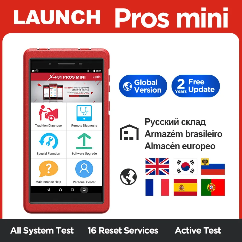 Launch X431 PROS мини автомобильный диагностический инструмент OBD2 сканер автомобильные инструменты launch диагностический сканер Bluetooth Wi-Fi as x431 V Scan