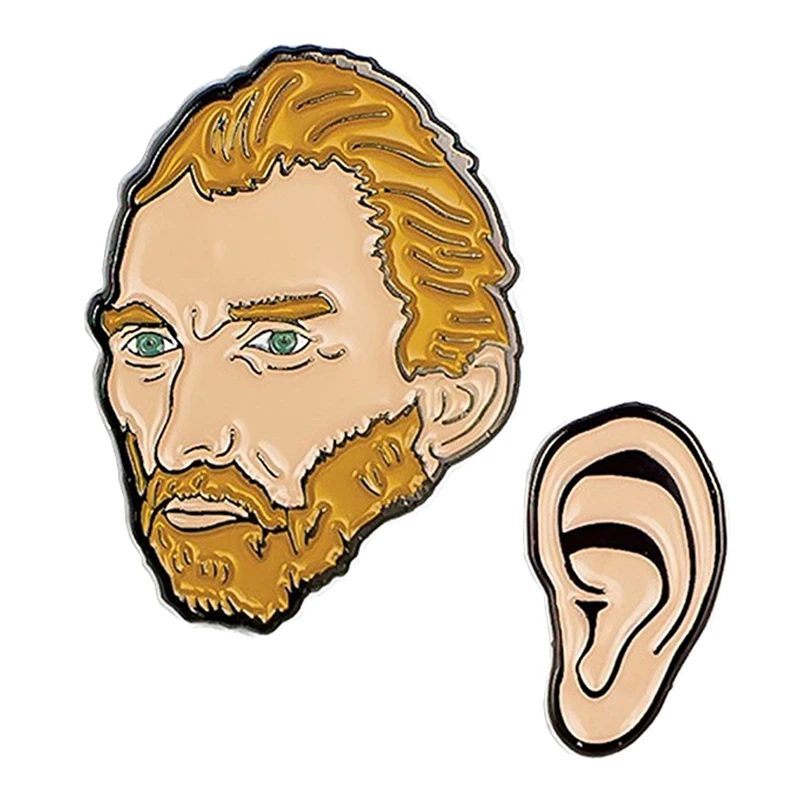 Набор из Винсента-Ван-Гога и ушей значок художника ювелирные изделия-подарок |