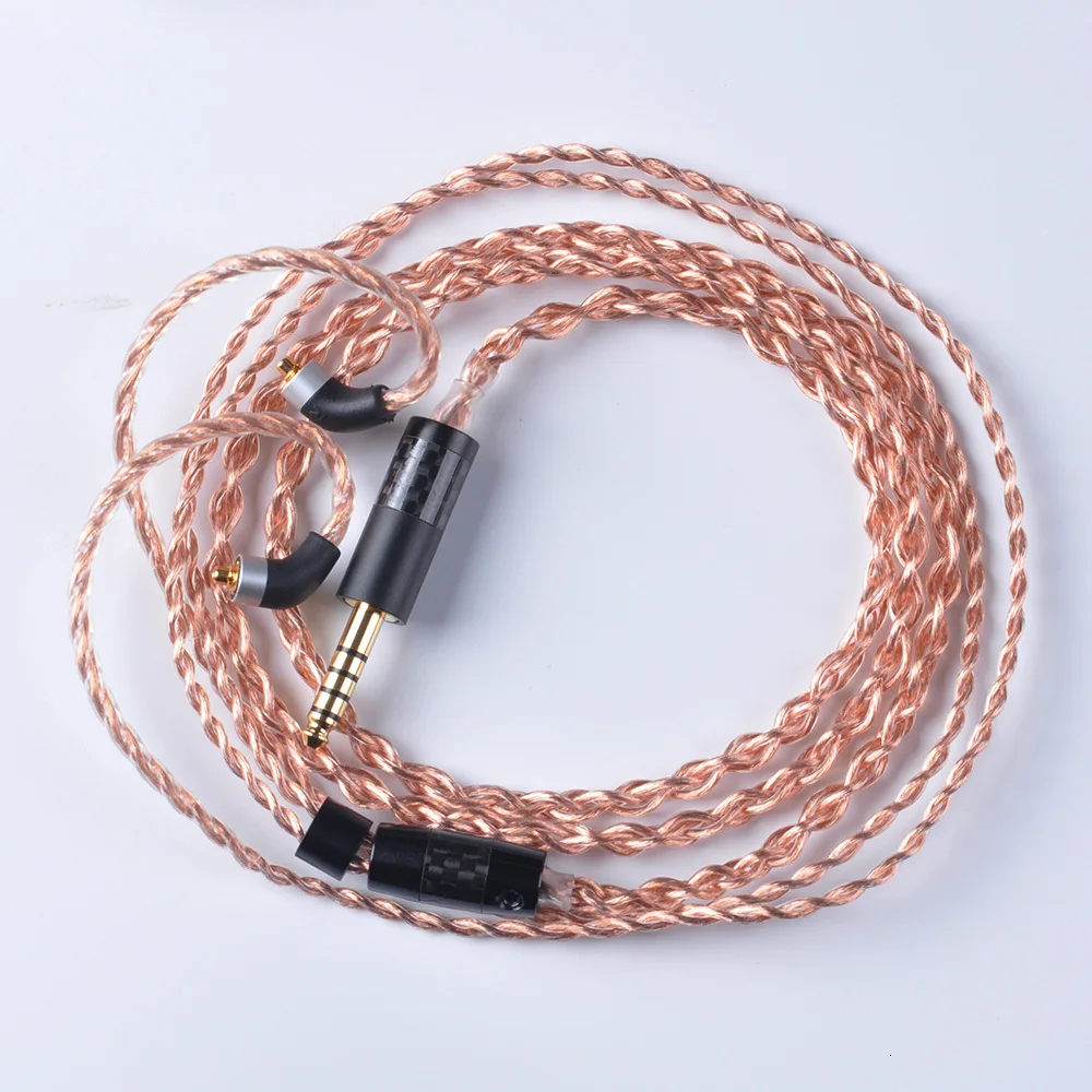 OFHC 24 AWG 6N высокой чистоты Медь кабель 2,5/3,5/4,4 мм балансный кабель с MMCX/2PIN/QDC для BL-03 BLON ZS10 PRO ZSX C12 BA5