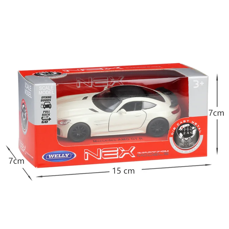 Модель автомобиля WELLY 1:36 Mercedes Benz AMG GT R из сплава модель литого под давлением