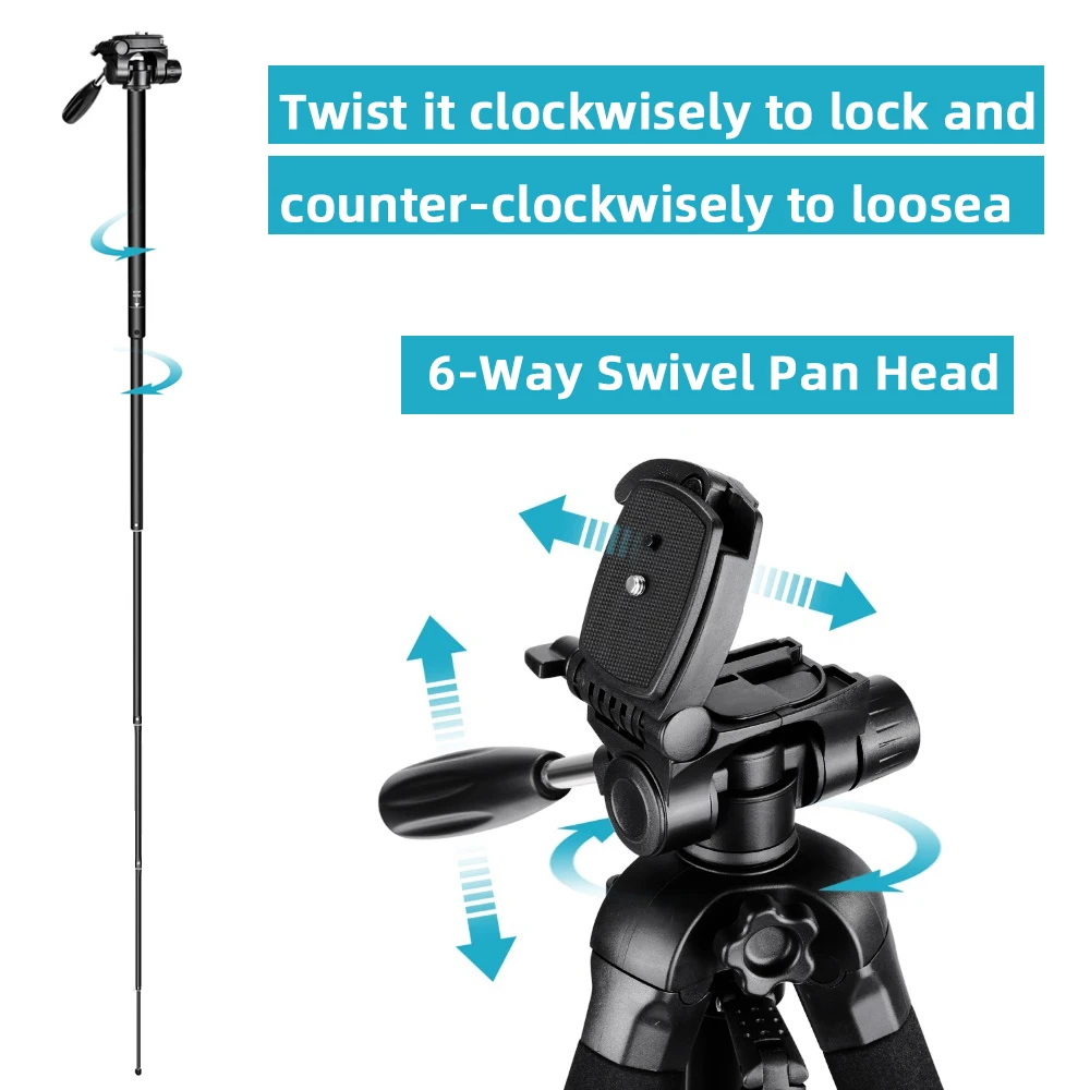 Mountdog легкий портативный профессиональный штатив для камеры путешествий монопод