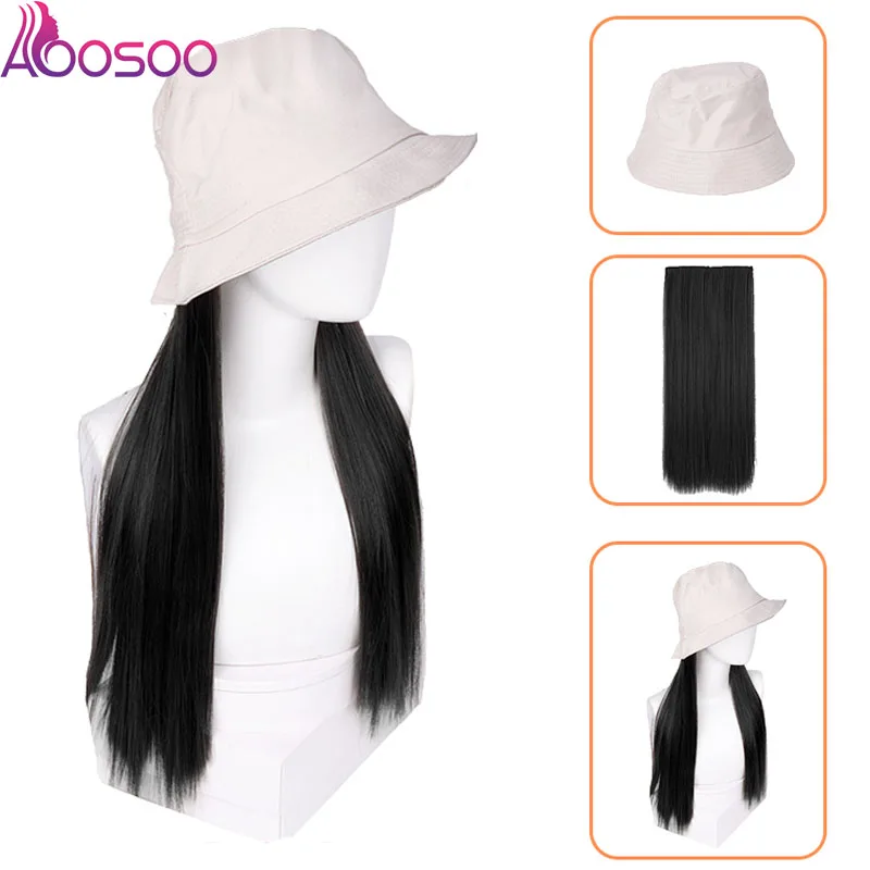 Длинный искусственный парик AOOSOO много стилей натуральные черные/коричневые