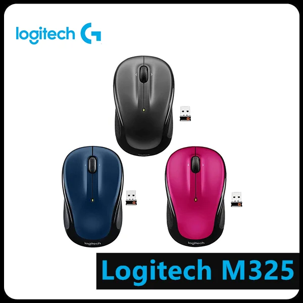 Logitech M325 Беспроводная оптическая мышь 1000 DPI с 3 кнопками 2 4 ГГц|Мыши| |