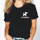 Новый Harajuku хлопковая футболка Топы для женщин получили Чихуахуа карман с графическим принтом Футболка с коротким рукавом повседневные уличные зимние меховые сапоги размера плюс тенниска; Футболка для мальчика