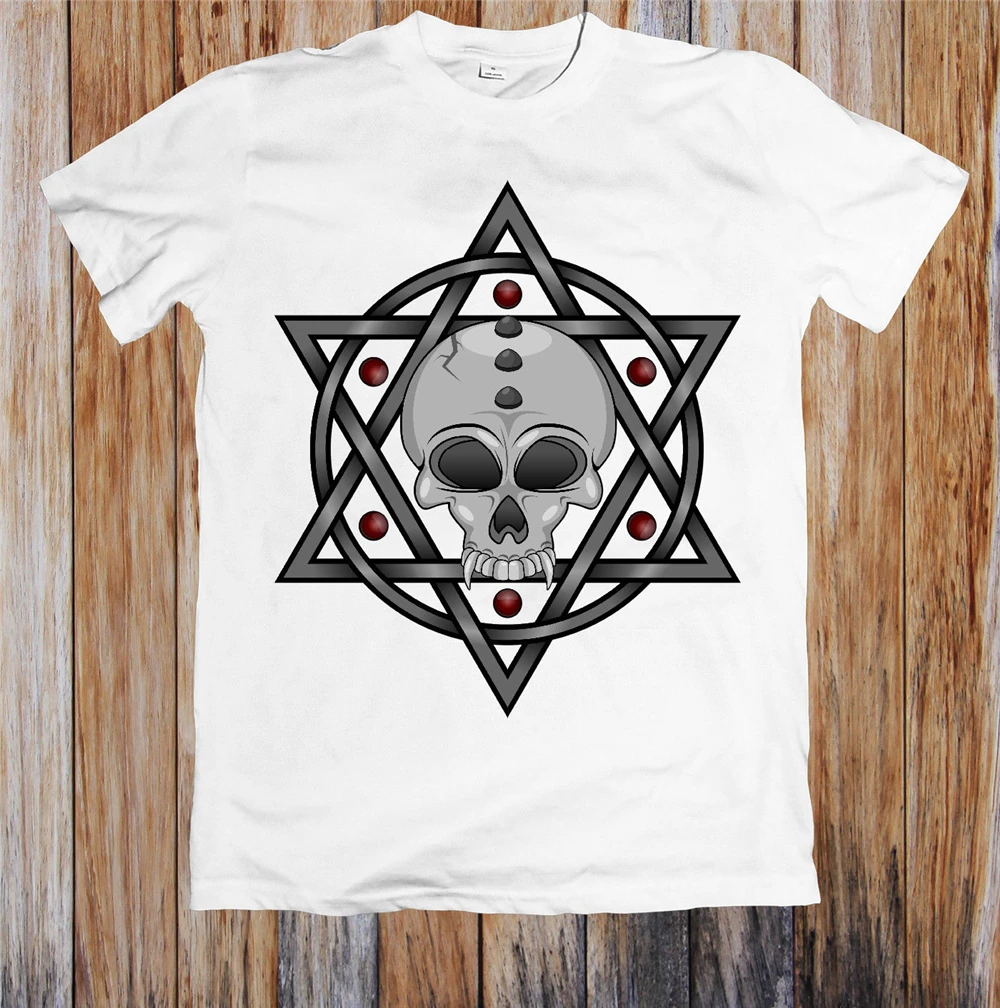 Футболка унисекс Estrella Hexagrama Calavera M Xl 2Xl 15Xl|Мужские футболки| |