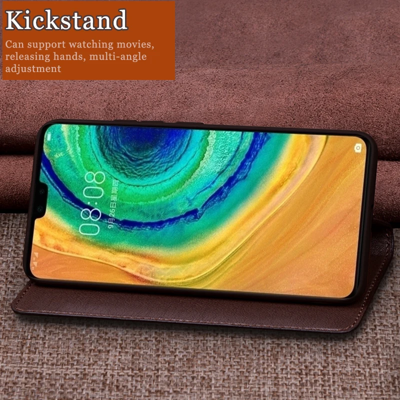 Чехол для huawei mate 30 Pro RS, мягкий силиконовый чехол с откидной крышкой из натуральной кожи для huawei mate 20 20X5G, чехол, Fundas Phone Capas