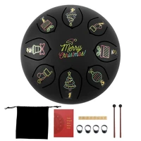 6 inch steel tongue drum 8 tones hand pan drum with drumsticks storage bag percussion instruments accessories halloween gifts