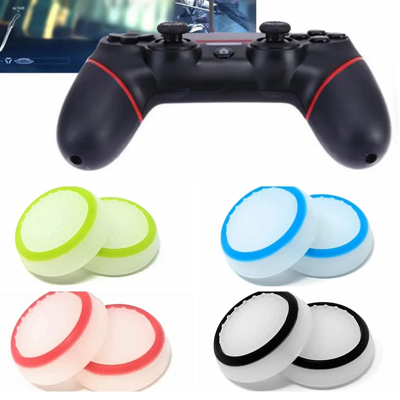 1 пара модных светящихся ручек для контроллеров PS4 XBOX ONE резиновые накладки в горошек|Джойстики| |