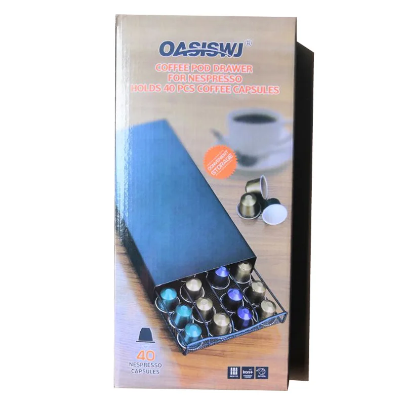 Экспорт от Oasiswj стойка для кофейных капсул тип Nespresso с 40-коробочной коробкой | Дом