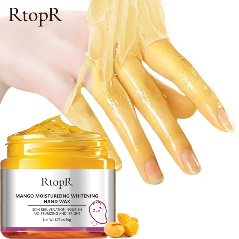 

RtopR Moisturizing Hand Wax Mango Whitening Skin Hand Mask Exfoliating Calluses Nourishing Anti-aging Repair Dry Skin Care Scrub