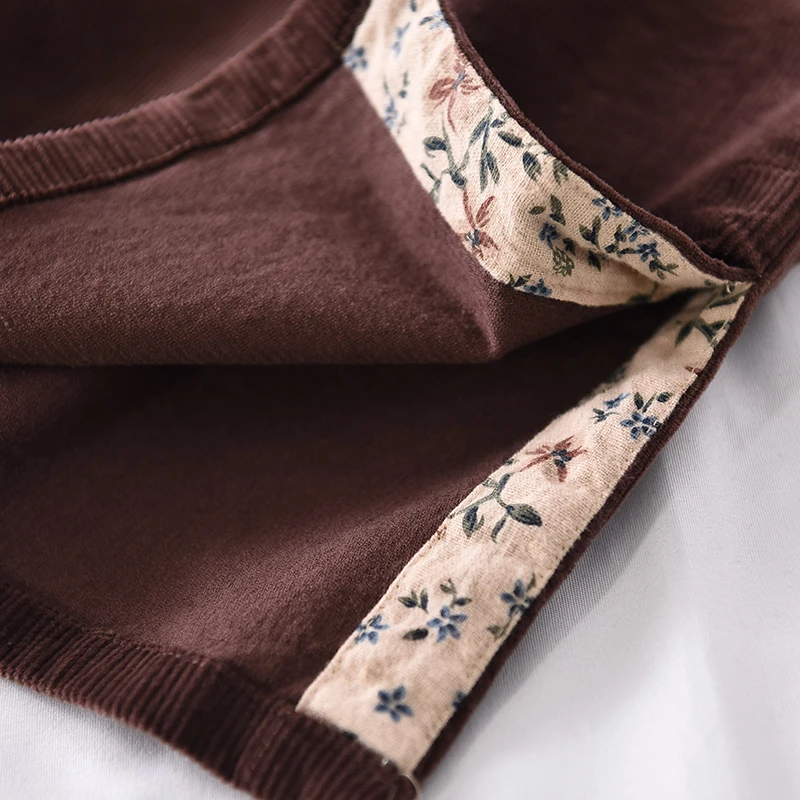 

NINI WONDERLAND Women Vintage Retro Corduroy Midi Skirt Spring Autumn High Waist Solid A-line Skirt 2021 Female Casual Skirts